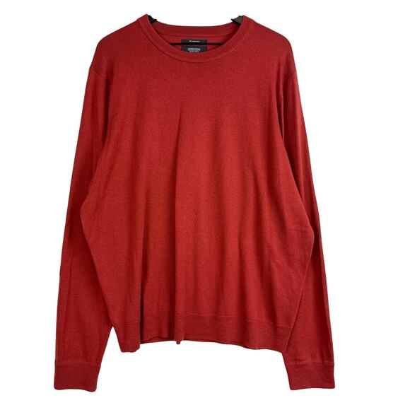 Nordstrom Merino Wool Red Lightweight Mens Sweater - XXL 2XL - Picture 1 of 8